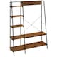 image 1 of HOMCOM Coat Rack, Coat Stand with Shoe Storage, 5 Hooks Brown