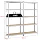 image 3 of Yaheetech 2PCS 5-Tier Metal Storage Shelves Silver, 180x30x180 cm