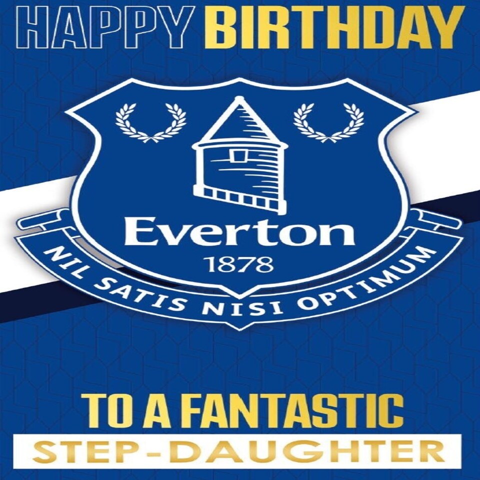 image 1 of Everton FC Personalise Birthday Card With Sticker Sheet