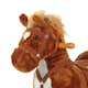 image 8 of HOMCOM Rocking Horse Ride on Rocker Children Plush Toy Wooden Horse Sound