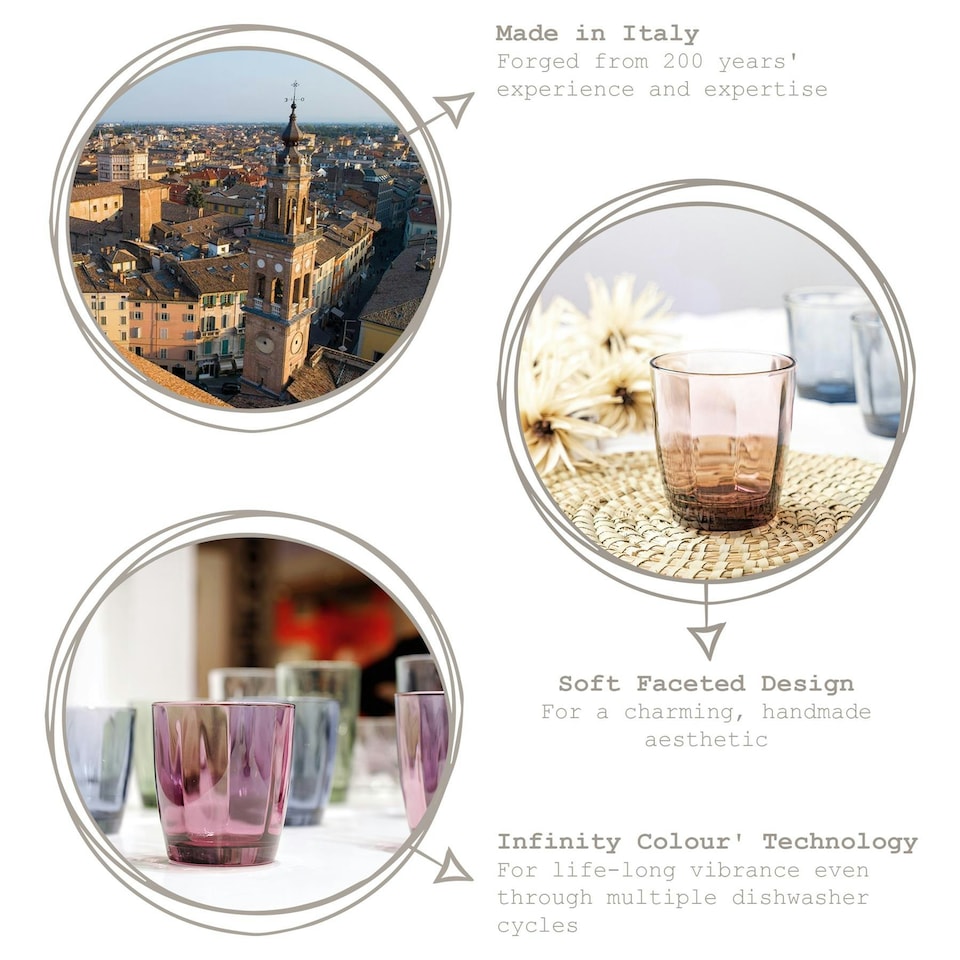 image 1 of Bormioli Rocco Pulsar Highball Glasses - 470ml - Purple - Pack of 6