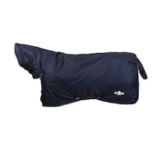 Saxon Defiant Plaid Horse Turnout Rug & Neck Cover - Navy/White - 4´