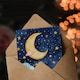 image 3 of Crescent Moon Stars Clouds Night Sky Watercolour Thank You Card
