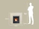 image 7 of Adam Lomond Fireplace in Stone Effect with Colorado Bio Ethanol Fire in Black, 39 Inch