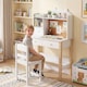 image 5 of COSTWAY Wooden Kids Study Desk and Chair Set