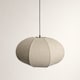 image 8 of CGC LIBBY Large Oatmeal Rounded Stretch Linen Fabric Lampshade
