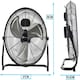 image 3 of PureMate 20-Inch Chrome Gym Floor Fan - Black