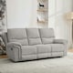 image 5 of Fosse 3 Seater Manual Recliner Fabric Sofa Grey | Light Grey