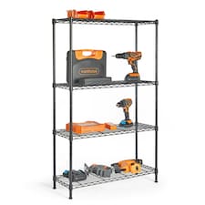 VonHaus 4 Tier Wire Shelving Unit for Home Storage