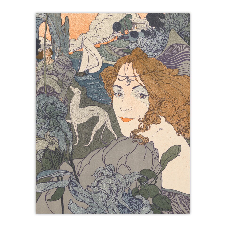 image 1 of Homecoming Dream Painting Vintage Wall Art Print Georges de Feure 24x32"