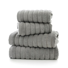 Ribbleton 100% Cotton Zerotwist Ribbed Towels – Hand, Bath & Sheet Sizes – Ultra Soft | Grey | Dove Grey | Bath towel
