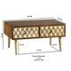 image 4 of Camille Retro Coffee Table with 2 Drawers Brown