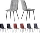 image 5 of Set of 2 Faux Suede Leather Dining Chairs Henri Light Grey by MCC Direct