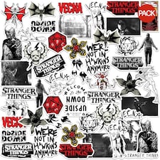 Stranger Things Upside Down Stickers (Pack of 50) - Multicoloured - One Size