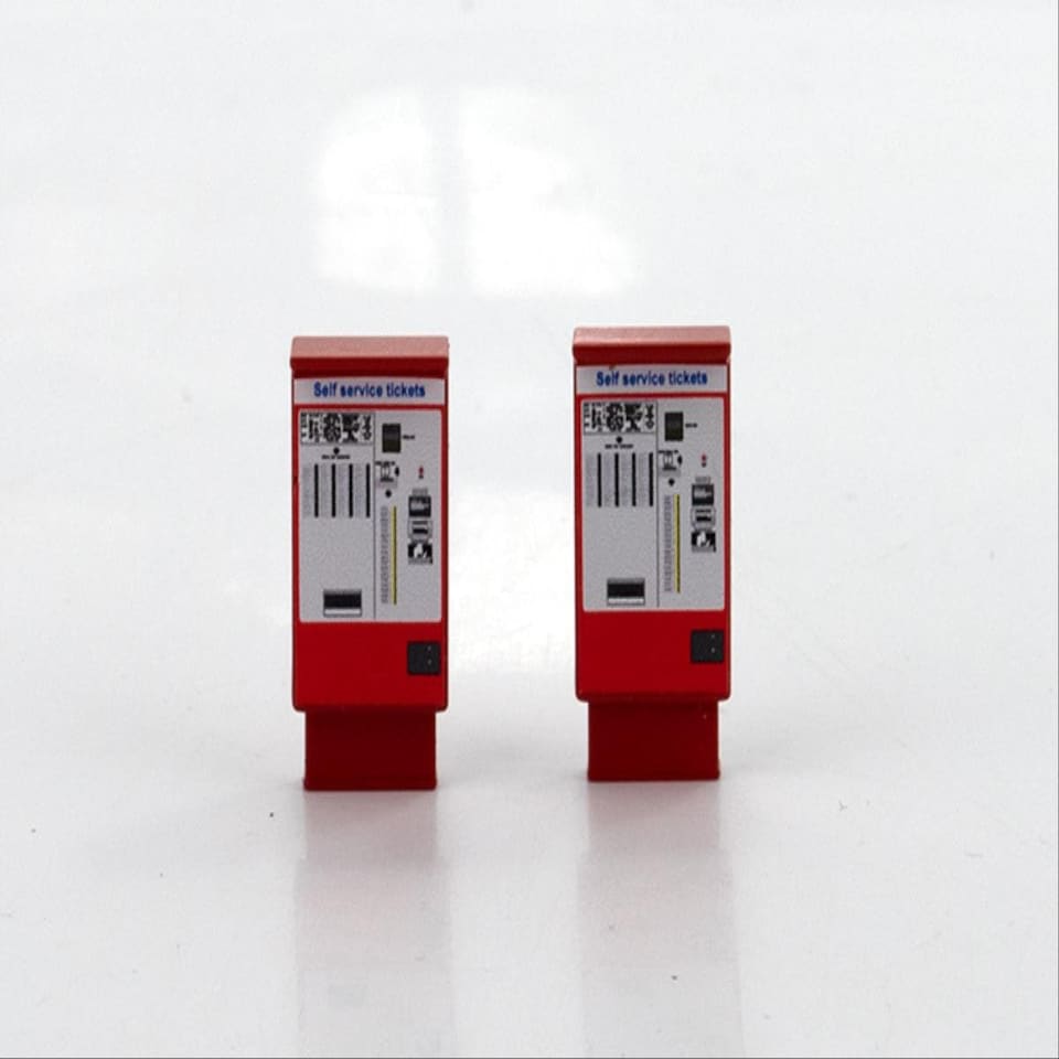 image 1 of GM Structures Modern Train Ticket Machines 2pcs (Pre-Built)