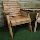 image 3 of Hand Made 4 Seater Chunky Rustic Wooden Garden Furniture Multi Set