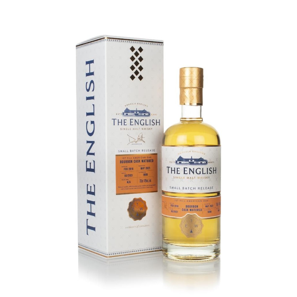 image 1 of The English - 1st Fill Bourbon Cask Matured Small Batch 2016 5 year old Whisky