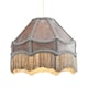 image 2 of Traditional Victorian Empire Lampshade in Soft Dove Grey Velvet with Tassels | Grey | Grey | 1