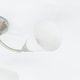 image 2 of ValueLights Kristina 3 Way Silver Curved Metal Flush Ceiling Light with Frosted White Shades