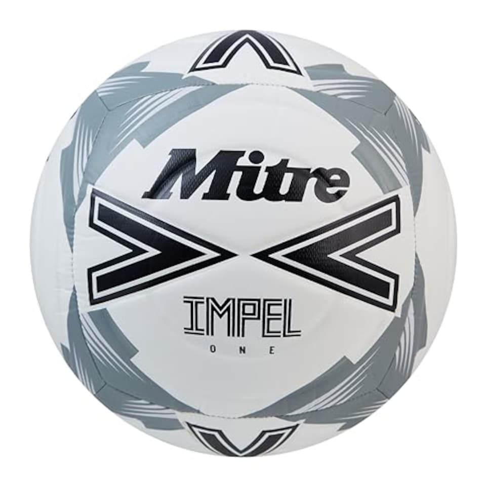 image 1 of Mitre Adult Impel One 24 Football, White/Black/Circular Grey, 3