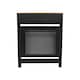 image 1 of Black Radiator Cover With Draw and Contrast Top Small