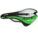 image 4 of AWE Adult Unisex MTB/Race Bike Green/Black/White Gel Saddle With Chromo Rails