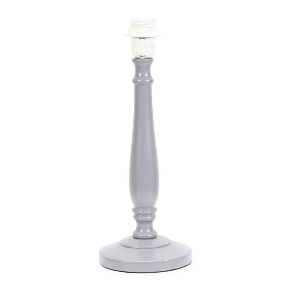 image 1 of ValueLights Victoria Grey Wood Traditional Stem Table Lamp Base