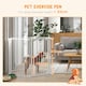 image 7 of PawHut 2 in 1 Dog Pen, Safety Pet Gate, 6 Panels, for Medium Dogs, 90Hcm - White