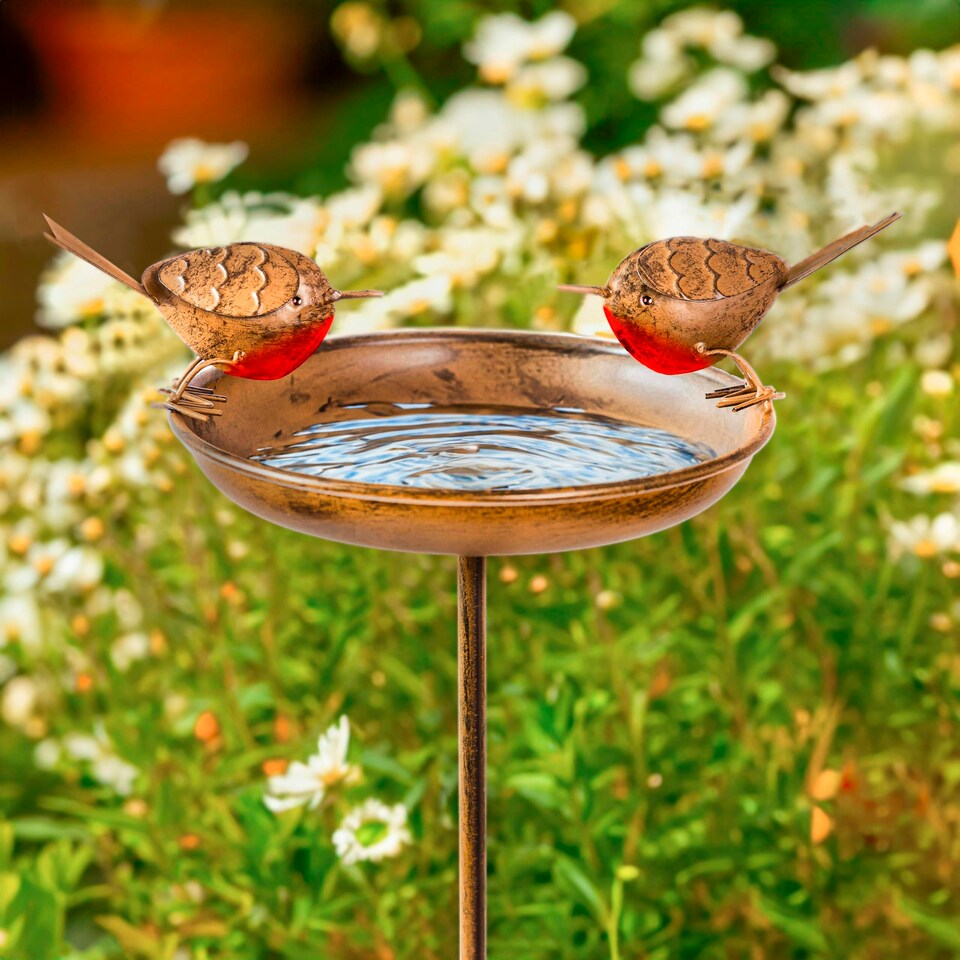 image 1 of Marco Paul Vintage Robin Bird Bath