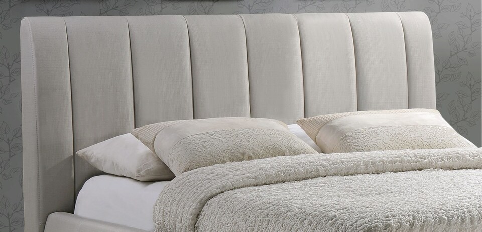 image 1 of 4ft6 Double Sand Fabric,Upholstered,Bed Frame,Bedstead,Padded,Linen