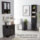 image 4 of VonHaus Shrewsbury Black Bathroom Mirror Cabinet with Storage