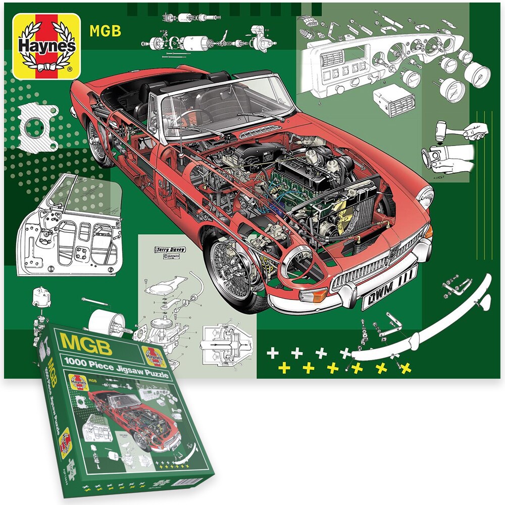 Haynes MGB Jigsaw Puzzle Classic 1962 1980 MGB Roadster GT Coupe