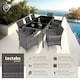 image 2 of Garden Furniture Set Almansa - 8 chairs, dining table, with protective cover | Grey | mottled grey/grey | 60 x 55 x 83 cm | 1
