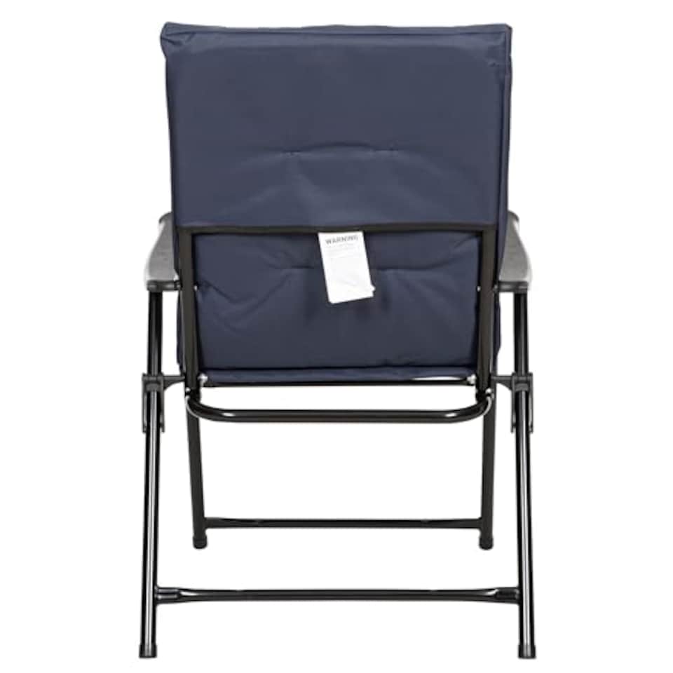image 1 of Trespass Paddy Folding Camping & Garden Deck Chair - Foam Padded Seat, Steel Frame, Foldable Lightweight 3.8kg, H93 X W60 X D60cm