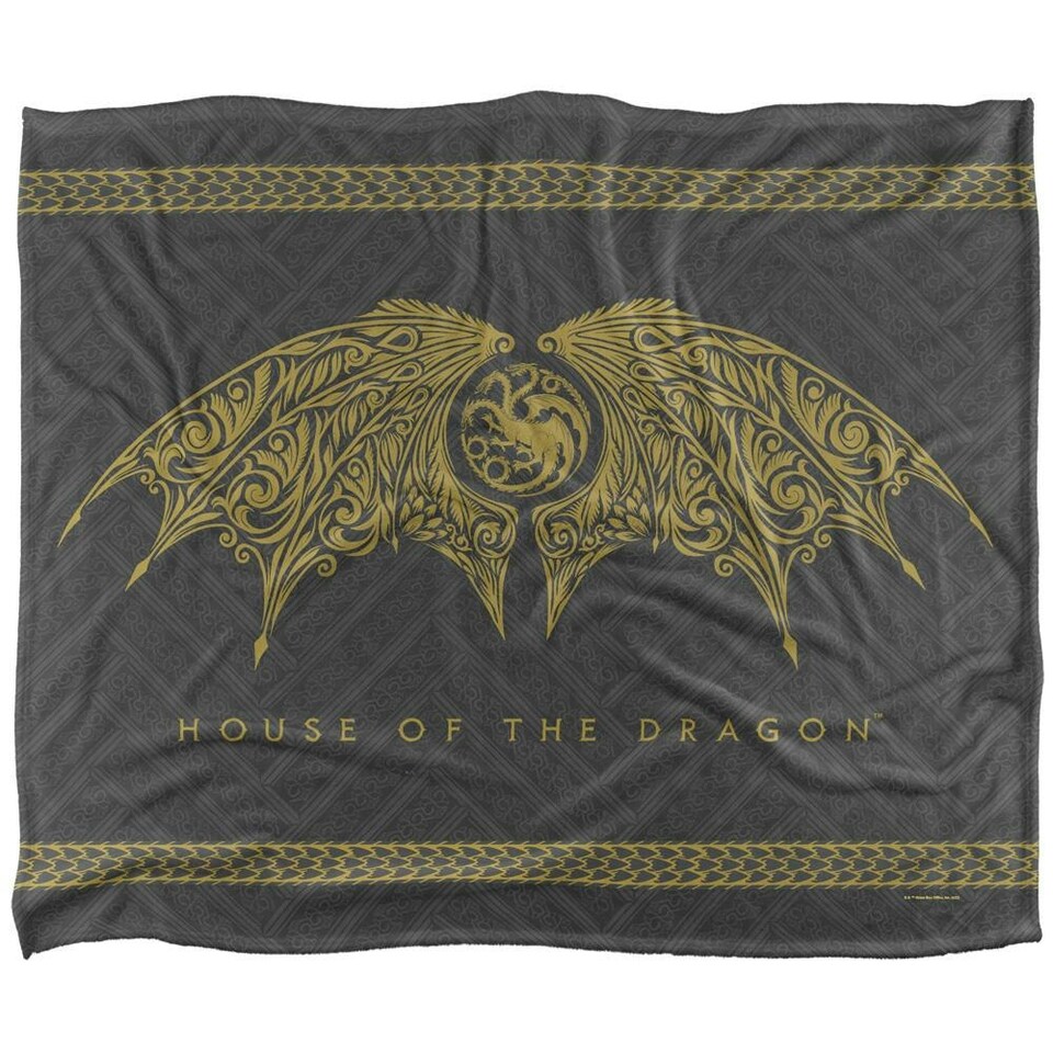 image 1 of House Of The Dragon Crest Blanket - Multicoloured - One Size