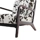 image 2 of Living and Home Black and White Spots Velvet Upholstered Armchair