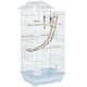 image 1 of Yaheetech 99 cm Tall  Metal Parrot Birdcage w/Swing & Ladder White
