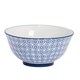 image 1 of Nicola Spring Hand-Printed Cereal Bowls - 16cm - Navy - Pack of 6 | Blue | Blue
