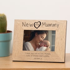 Personalised New Mummy Wood Picture Frame 6 x 4 New Baby Gift for Mum
