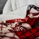image 5 of Christmas Patchwork Sherpa Fleece Throw