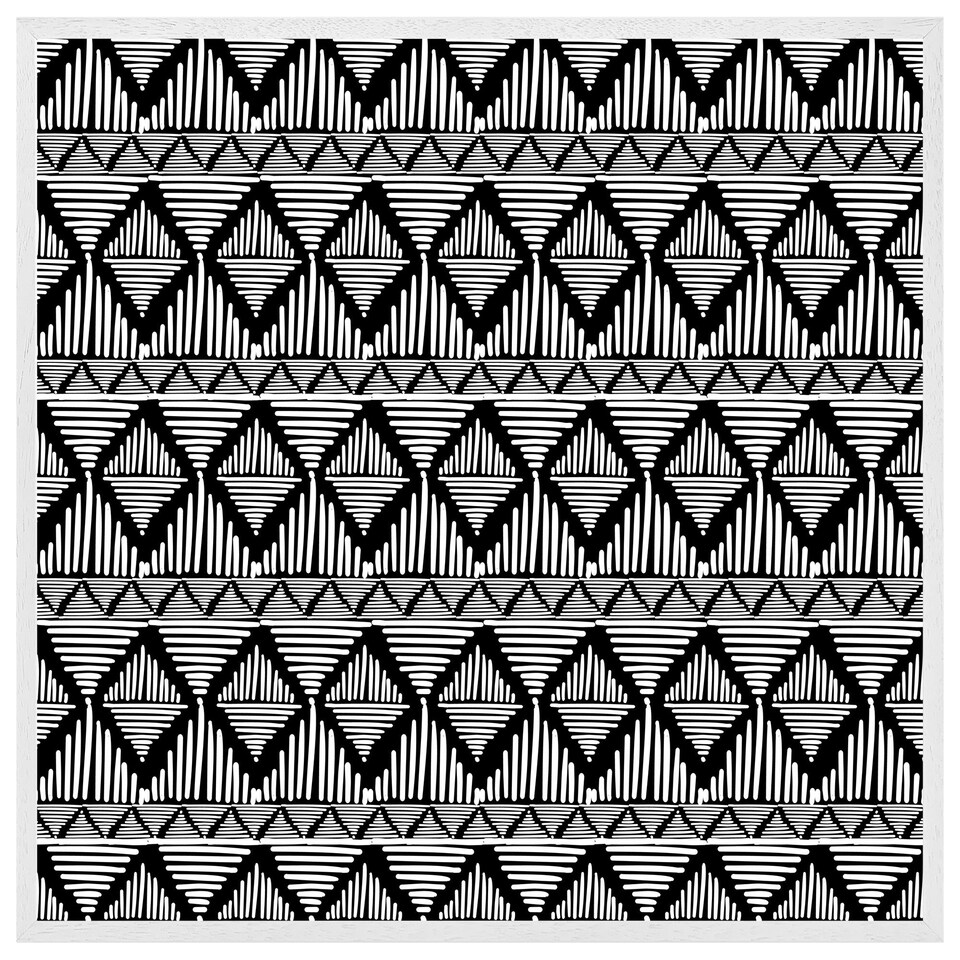 image 1 of Geometric line pattern (Picutre Frame) White | XL