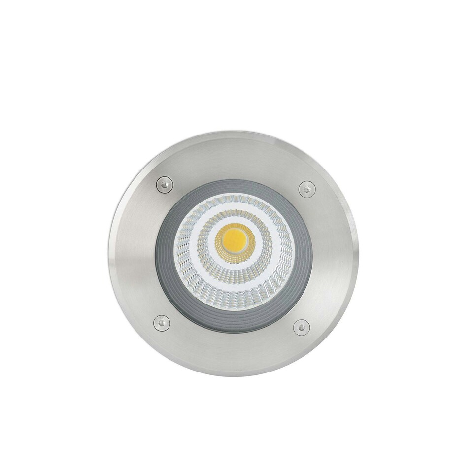 image 1 of Suria LED Outdoor Recessed Spotlight Wide Beam Angle Matt Nickel IP67