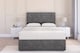 image 1 of Sloomy Highbury Steel Plush Divan Bed Base 2 Drawers Foot-End With 54 Inch Floor Standing Headboard | Grey | Steel | King | 1
