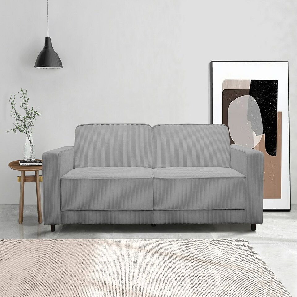 image 1 of Allie 3 Sofabed Grey Corduroy Grey | Grey