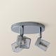 image 6 of ValueLights Ritz Ice Cube Chrome IP44 Bathroom 3 Way Ceiling Light & Bulbs | Chrome