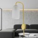 image 6 of Set of 2 Victoria - Satin Brass Plug in Wall Lights Frost Glass Shades Bronze | White
