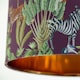 image 2 of Aura - Chrome Table Lamp with Safari Velvet Shade Chrome | Multi