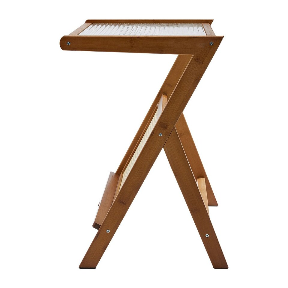 image 1 of Living and Home Foldable Small Bamboo End Table 55 W x 35 D x 56 Hcm