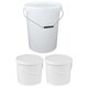 image 3 of 1 x 25 Litre Hard Wearing Strong White Plastic Buckets With Tamper Evident Lids & Handle