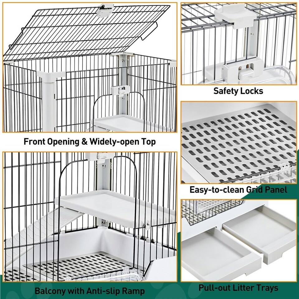 image 1 of Yaheetech Small Animal Cage Habitat On Wheel